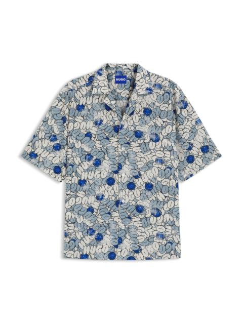 RELAXED-FIT SHIRT IN PRINTED COTTON POPLIN