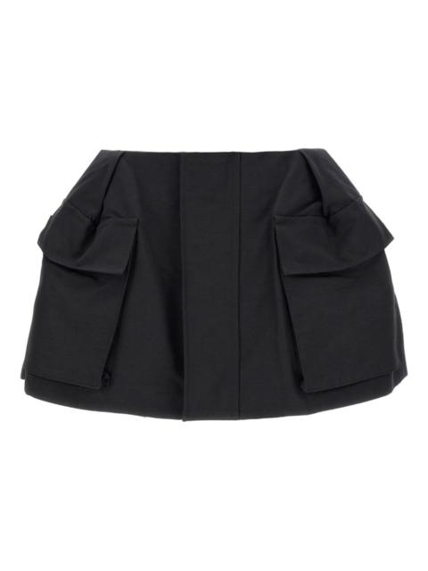 cargo zip mini shorts