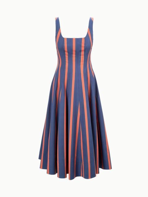 STAUD WELLS DRESS RAILROAD STRIPE