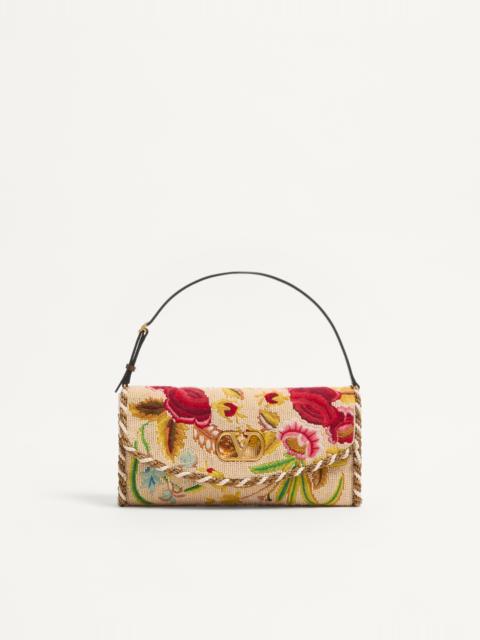 VALENTINO GARAVANI DEVAIN EMBROIDERED SMALL SHOULDER BAG