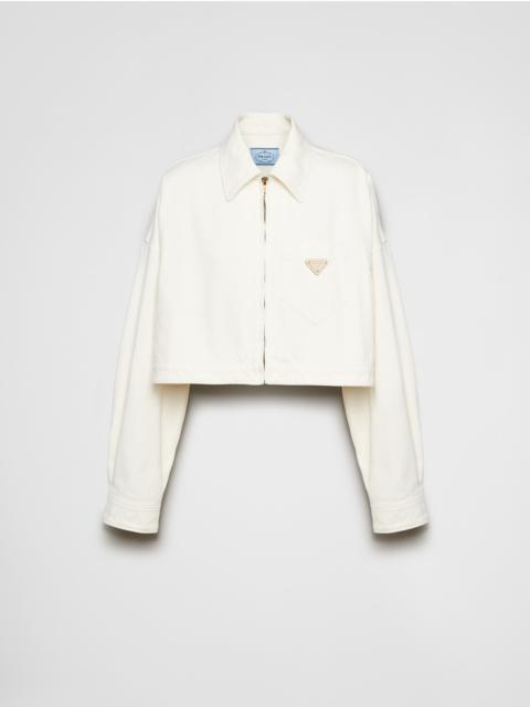 Denim blouson jacket