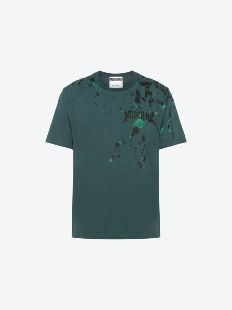 PAINTED EFFECT STRETCH JERSEY T-SHIRT