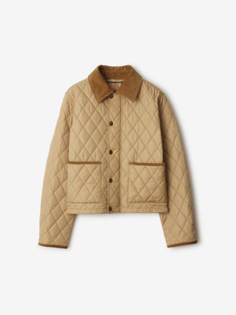 Cropped Quilted Nylon Jacket