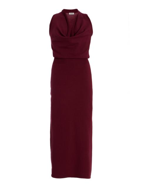 Ramona Cowl Neck Maxi Dress burgundy