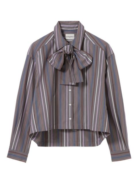 striped bow-tie shirt