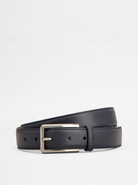 BELT IN LEATHER - BLUE