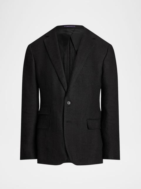 Men's Kent Herringbone Two-Button Sport Coat