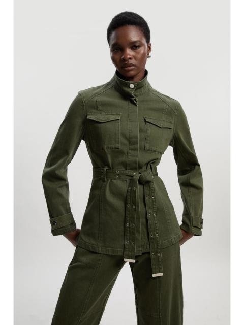 Denim Utility Belted Jacket