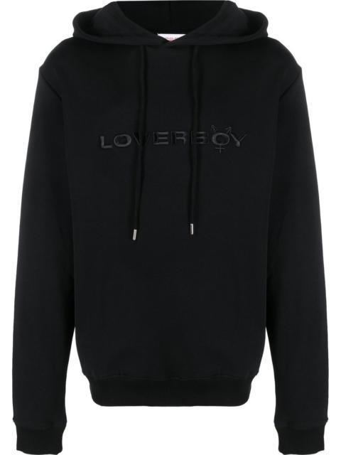 logo-embroidered hoodie