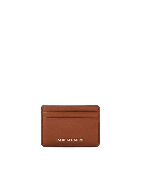 grained-leather card holder