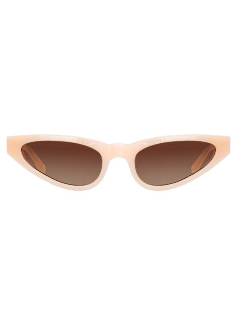 Slim Cat Eye Sunglasses in Peach