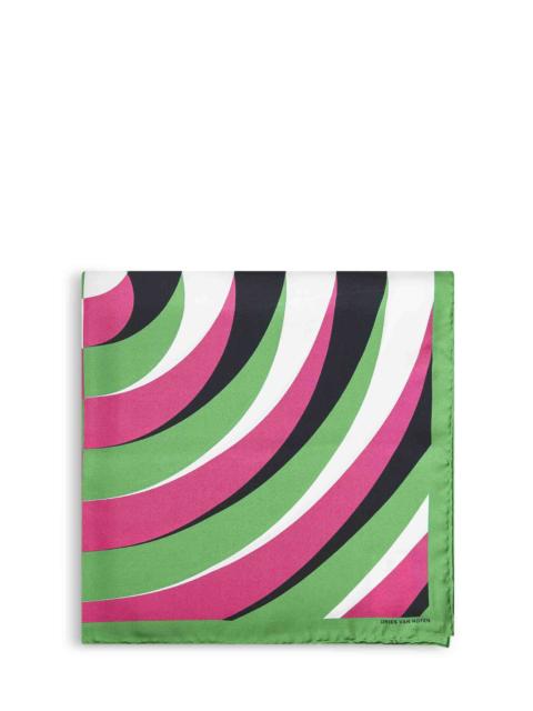 Graphic-print silk square scarf