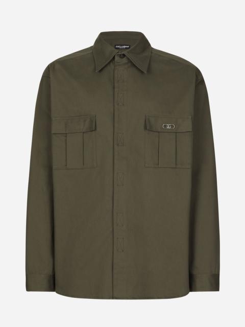 Cotton shirt with pockets