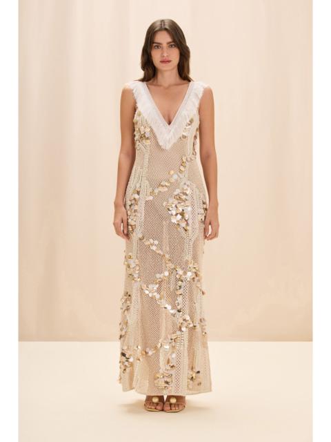 SEASHELL EMBROIDERY GOWN