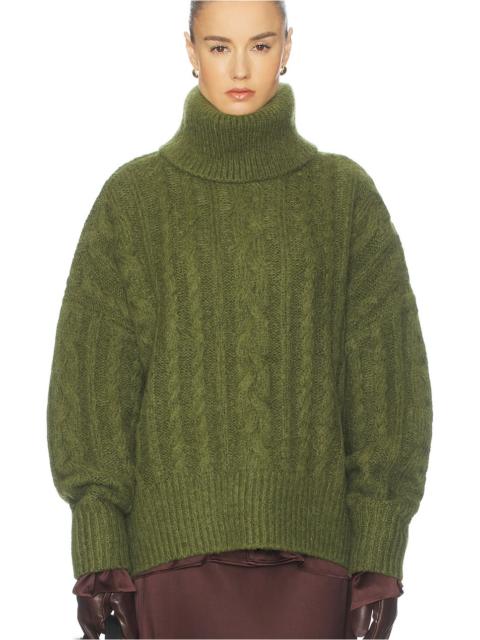 Claudiya Cable Turtleneck