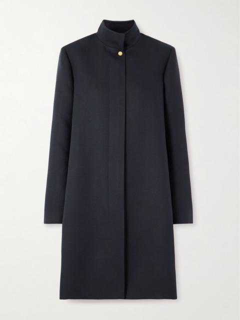 Danny wool and silk-blend coat Navy