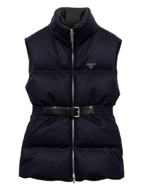 padded triangle-logo gilet