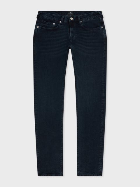 Tapered-Fit Dark-Wash 'Blue Black Stretch' Jeans