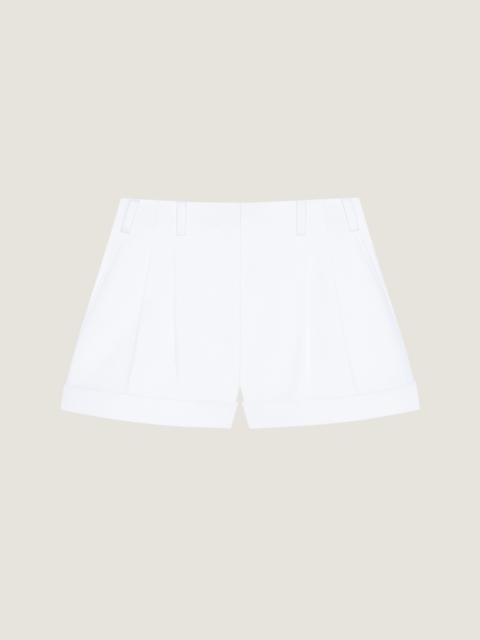 DOUBLE PLEAT SHORTS IN POPLIN