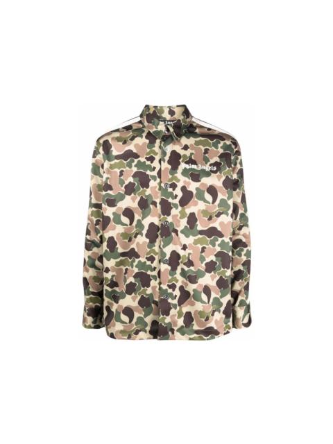 Palm Angels Camouflage Print Track Shirt Green