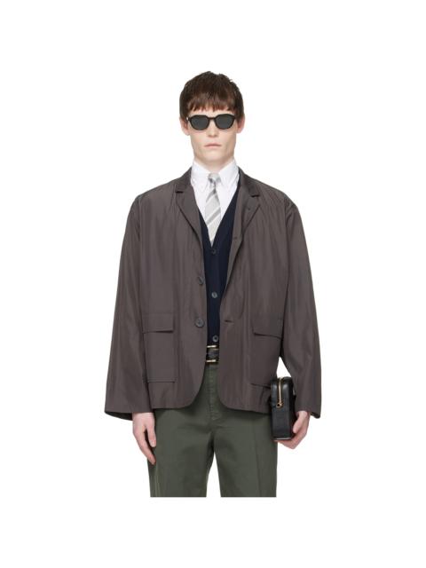 Gray Packable Flap Pocket Blazer