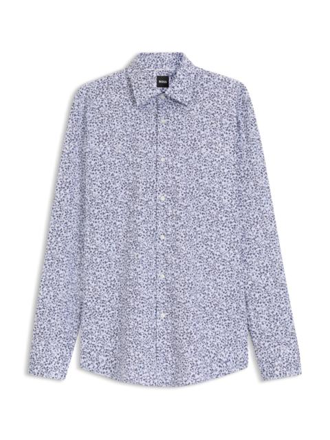 SLIM-FIT SHIRT IN FLORAL-PRINT STRETCH-COTTON POPLIN