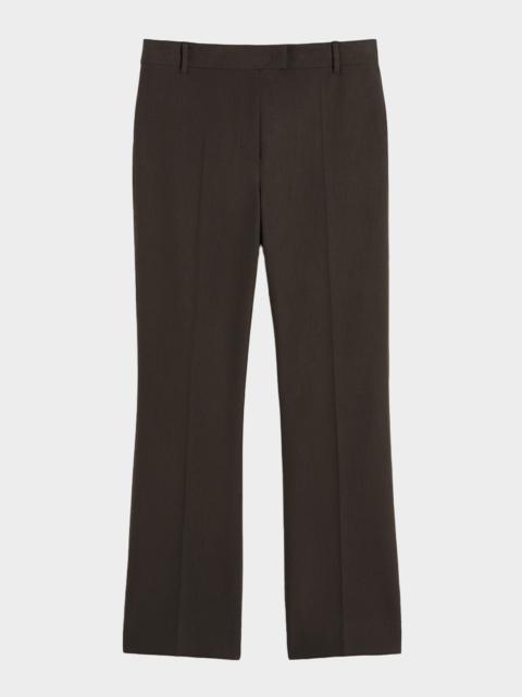 Fatina Cotton Kickflare-Leg Ankle Pants