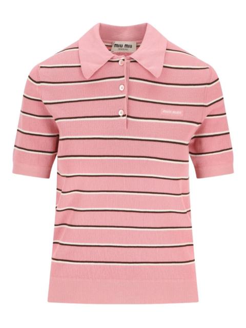striped polo T-shirt
