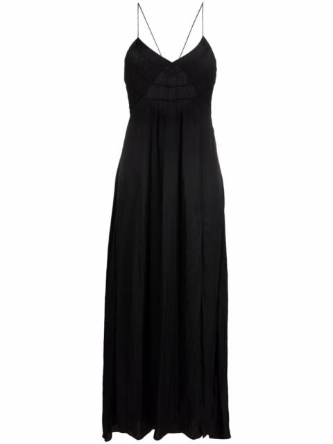 satin empire line dress