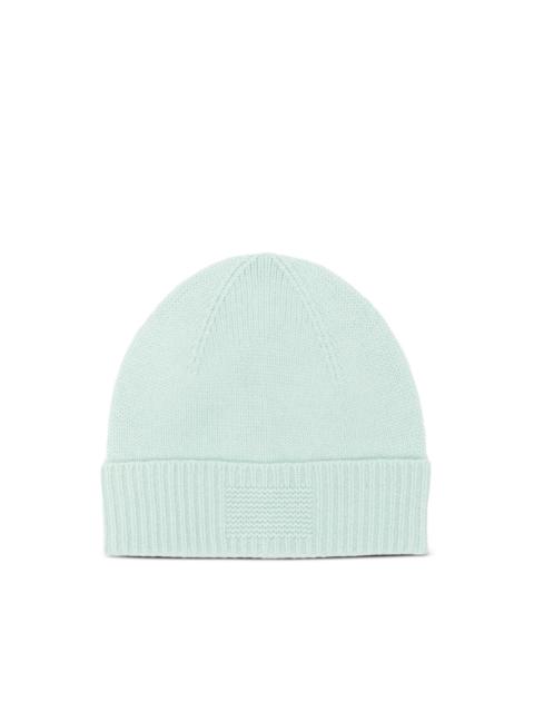 ribbed knit beanie hat