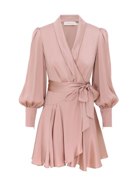 SILK WRAP MINI DRESS