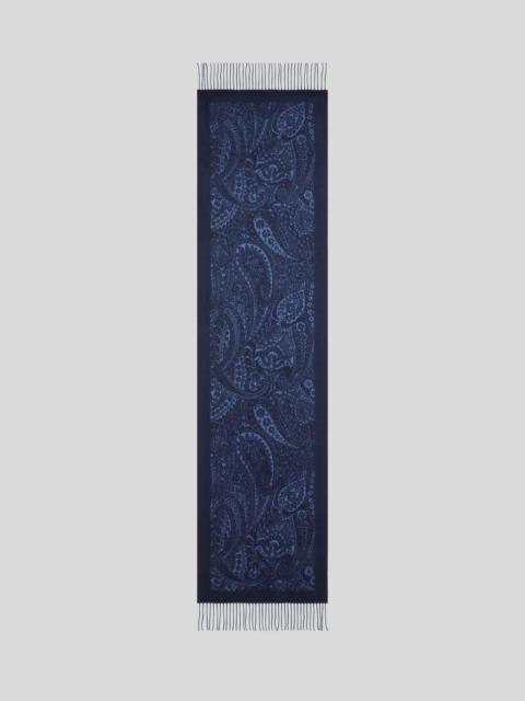 WOOL JACQUARD SCARF WITH FLORAL PAISLEY MOTIF