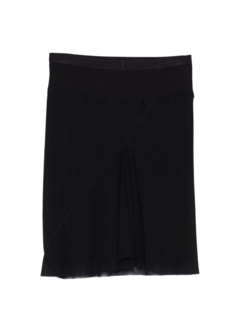 ribbed-panel mini skirt