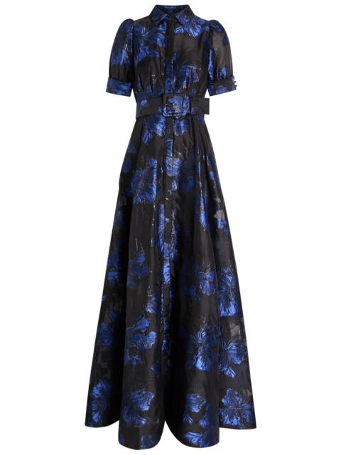 Rebecca Vallance Alexandra Floral-jacquard Woven Maxi Dress