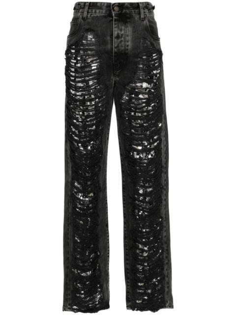 Karen distressed tapered jeans