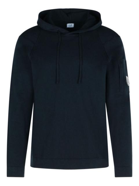 sleeve-pocket drawstring hoodie