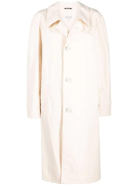 single-breasted midi coat
