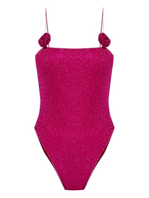 Lumière Rose appliqué swimsuit