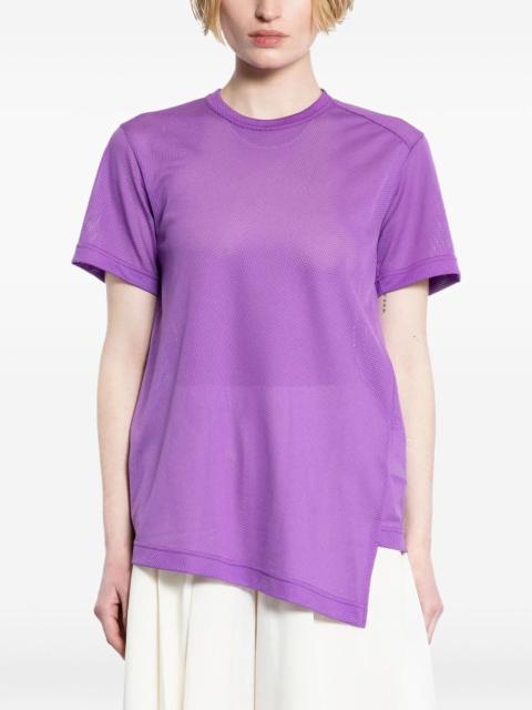 asymmetric mesh T-shirt