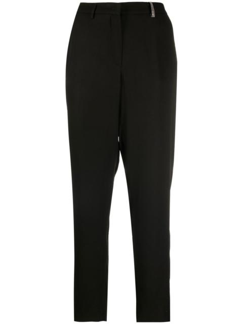 high-waist tapered trousers