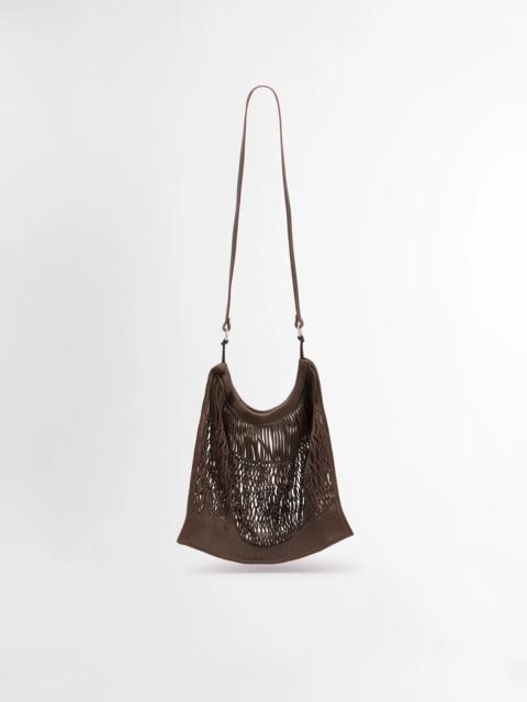 LARGE CROSSBODY FILT NET SHOPPING BAG