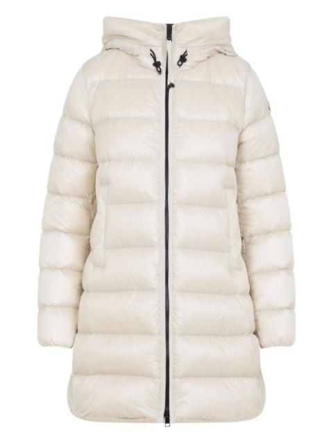 hooded quilted coat