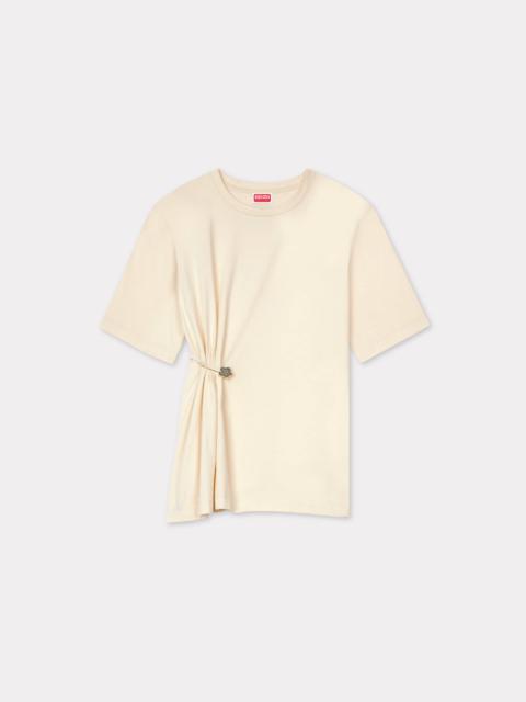 'Boke Flower' pin drap detail T-shirt in cotton