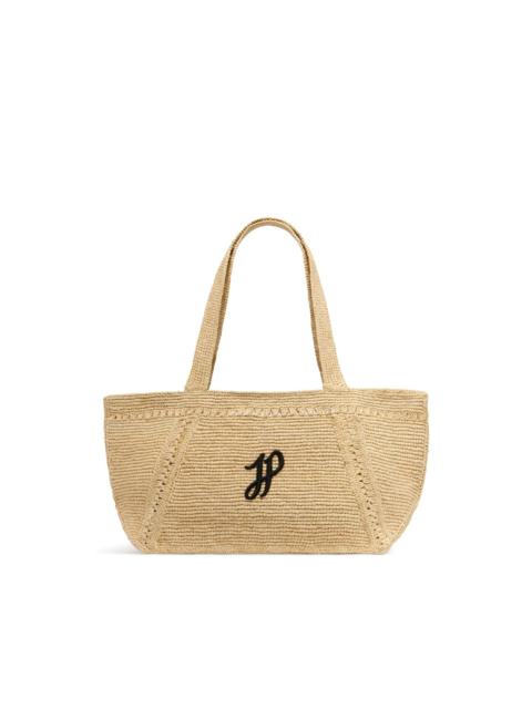 large JP monogram trapeze-design tote bag