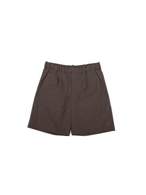 One Tuck Light Stretch Shorts Jet Brown