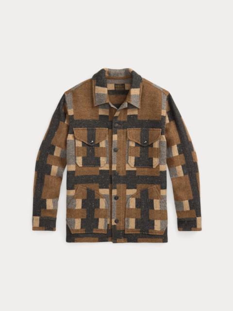 Wool-Blend Jacquard Shirt Jacket