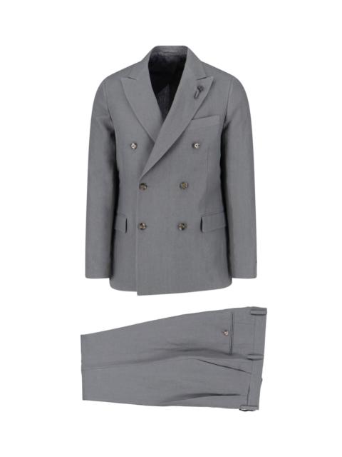 DOUBLE-BREASTED LINEN SUIT