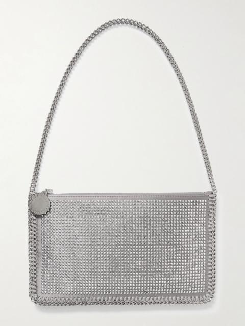 Falabella embellished satin shoulder bag Silver