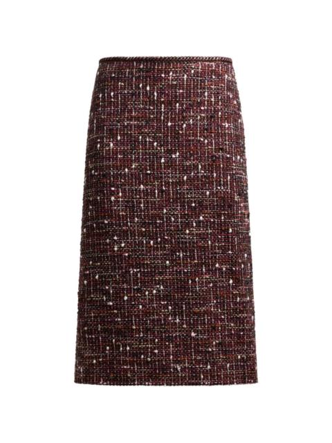 tweed knee-length mid skirt