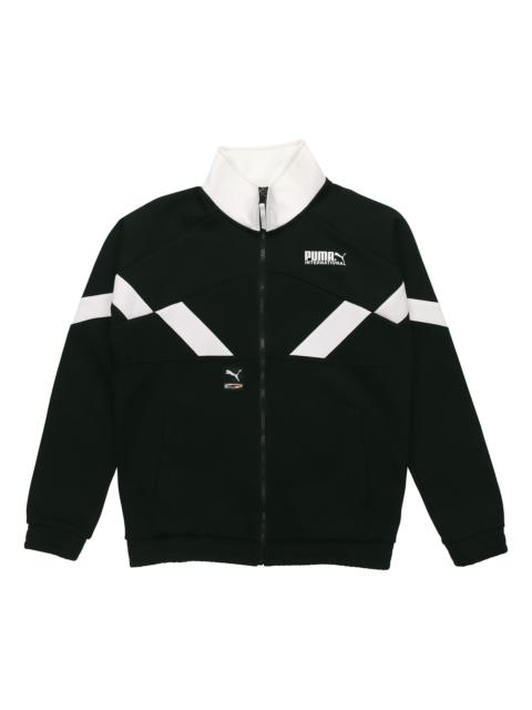 PUMA Logo Sports Stand Collar Jacket Black 531339-01